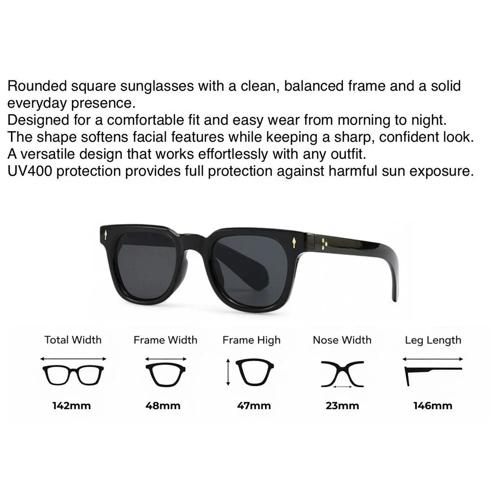 MEEYN Sunglasses UV400 Unisex Black
